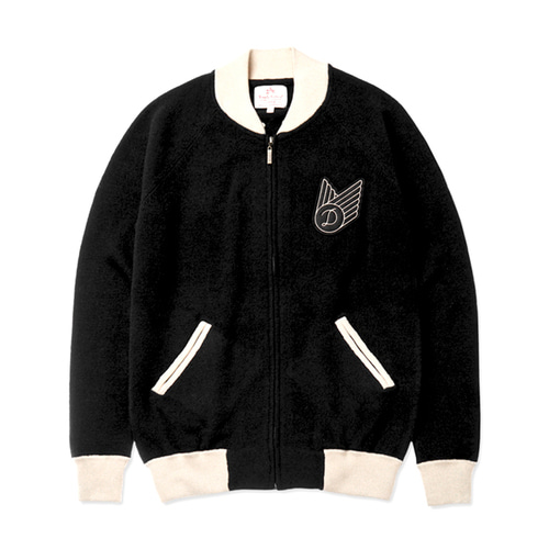 Wings Lamswool Bomber (Black/Ivory)